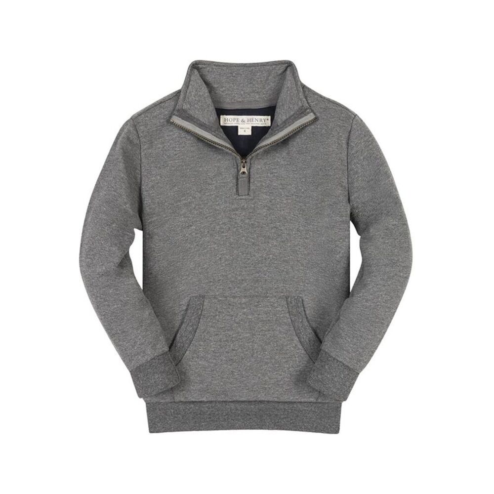 Hope & Henry Boys  Organic French Terry Half-Zip Sweatshirt